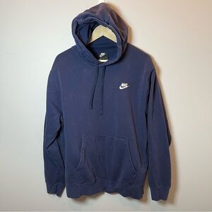 Nike‎ Sportswear Club Fleece Hoodie Mens L Navy Blue Sweatshirt Pullover